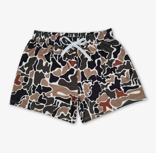 Boys Camo Swim Trunks