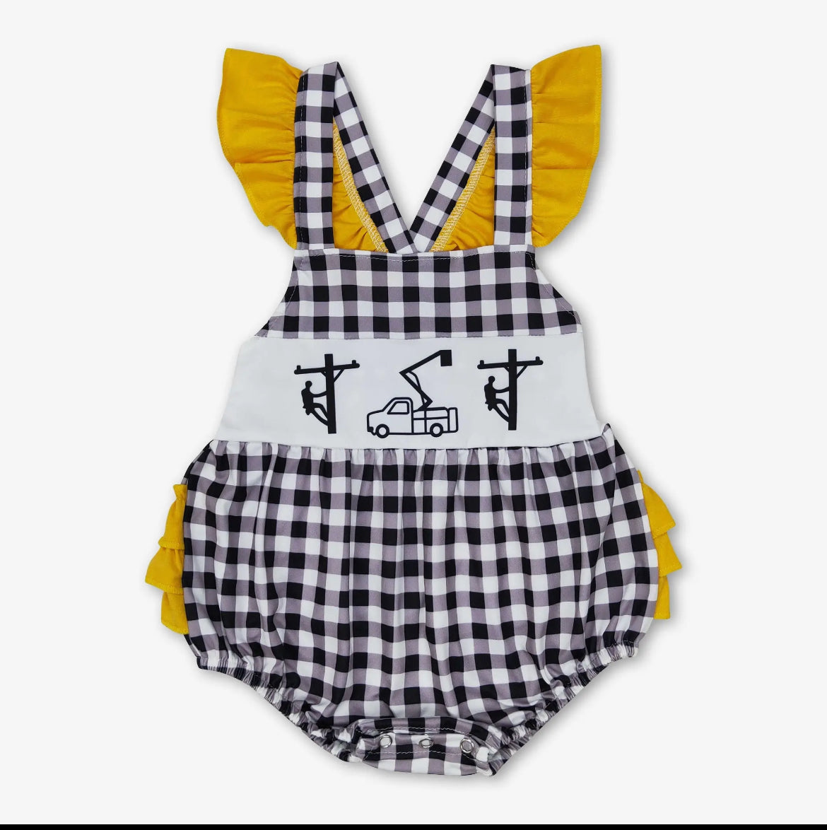 Baby Girl Ruffle Lineman Romper