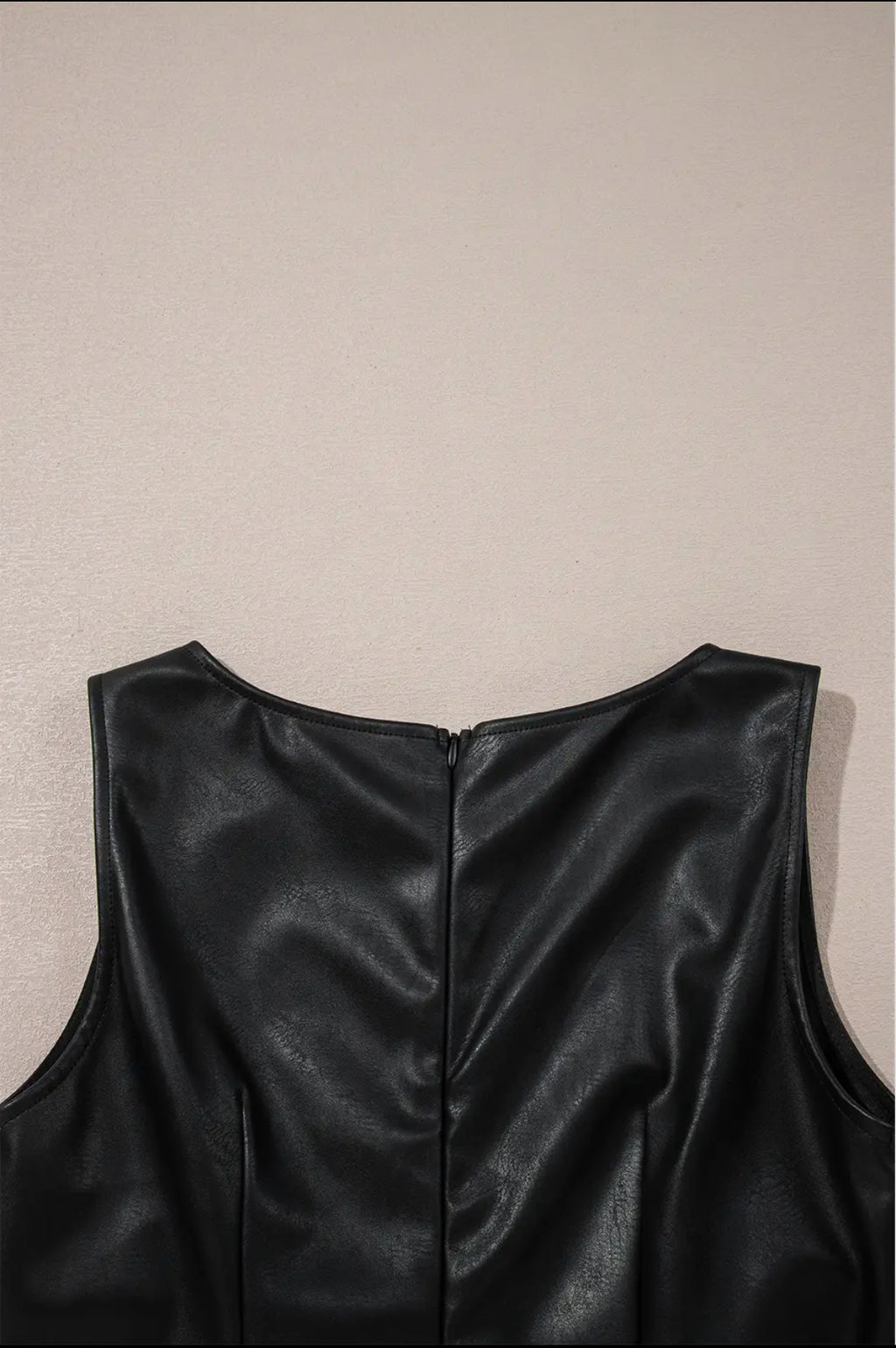 Vegan Leather Mini Dress