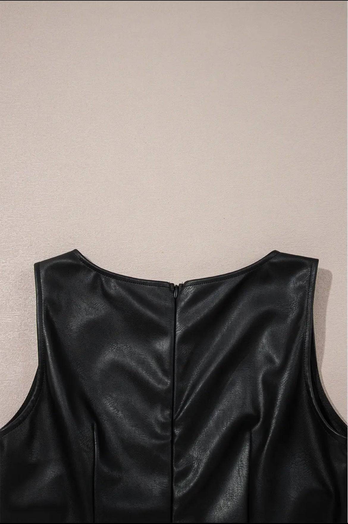 Vegan Leather Mini Dress