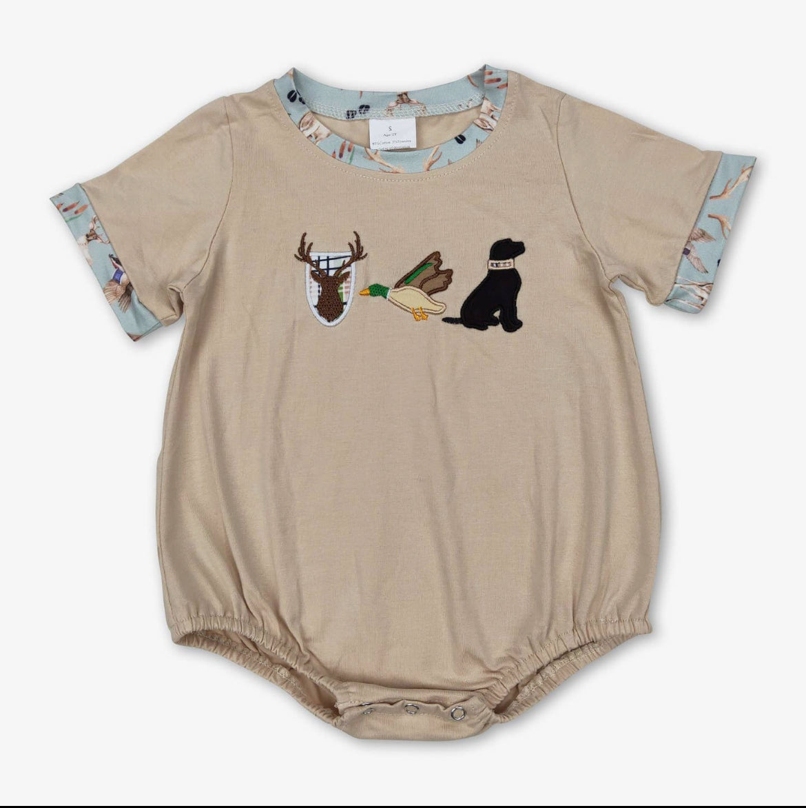 Baby Boy Duck Deer Dog Romper
