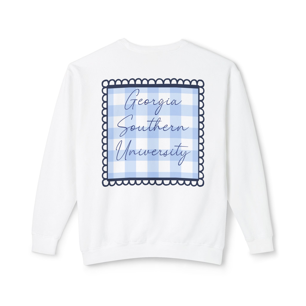 SSC Blue Gingham GSU Crew Neck