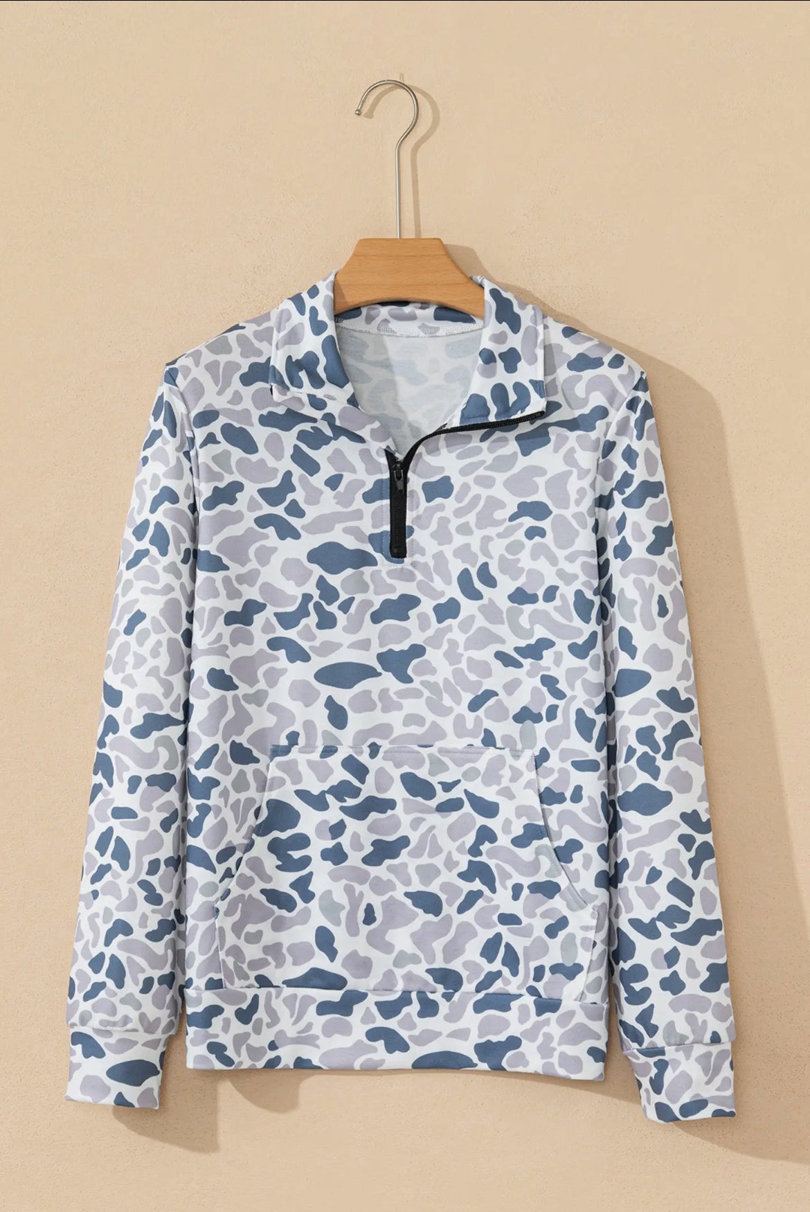 Camo Fitted Quarter Zip