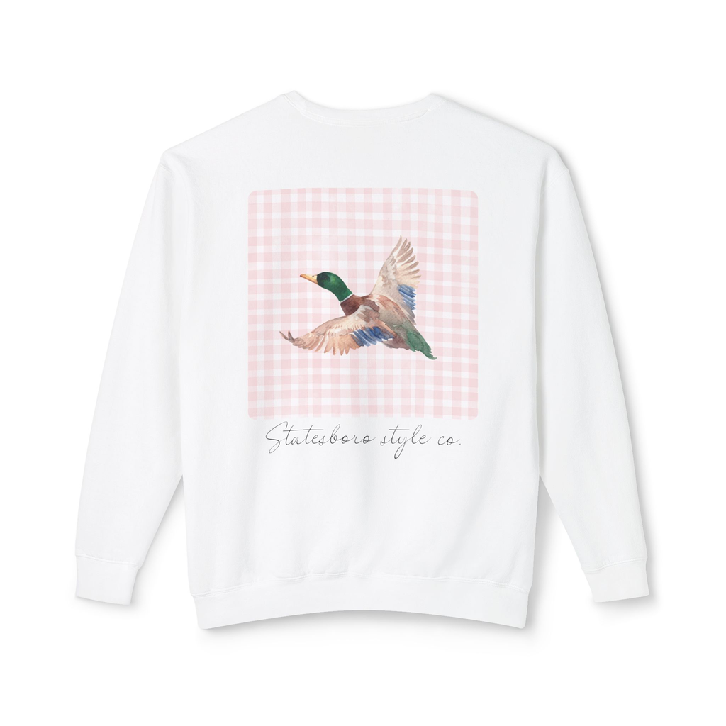 SSC Pink Gingham Duck Crew Neck