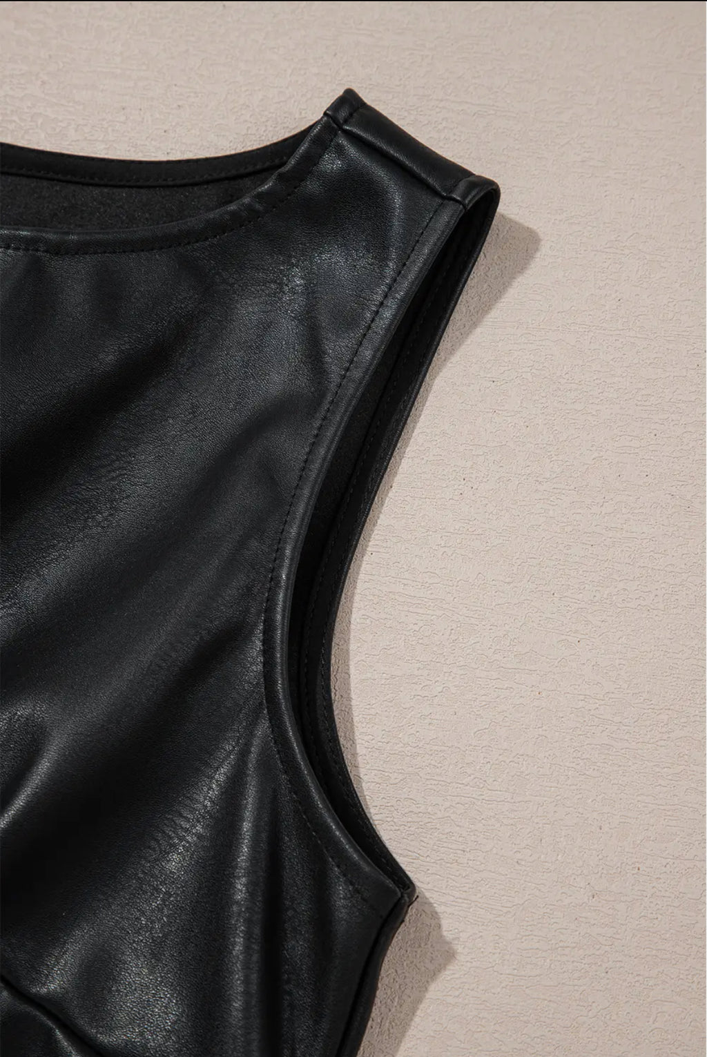 Vegan Leather Mini Dress