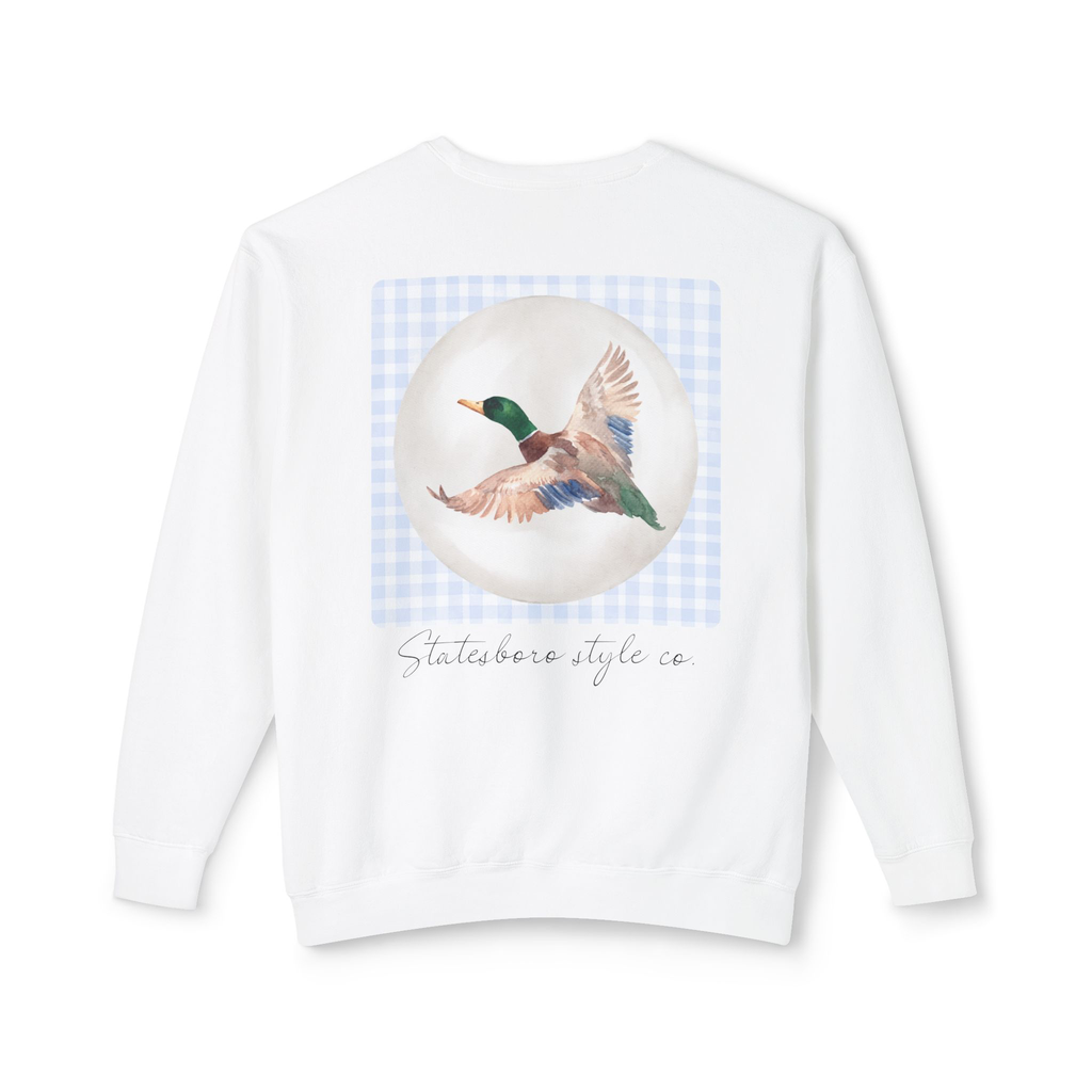 SSC Blue Gingham Duck Crew Neck