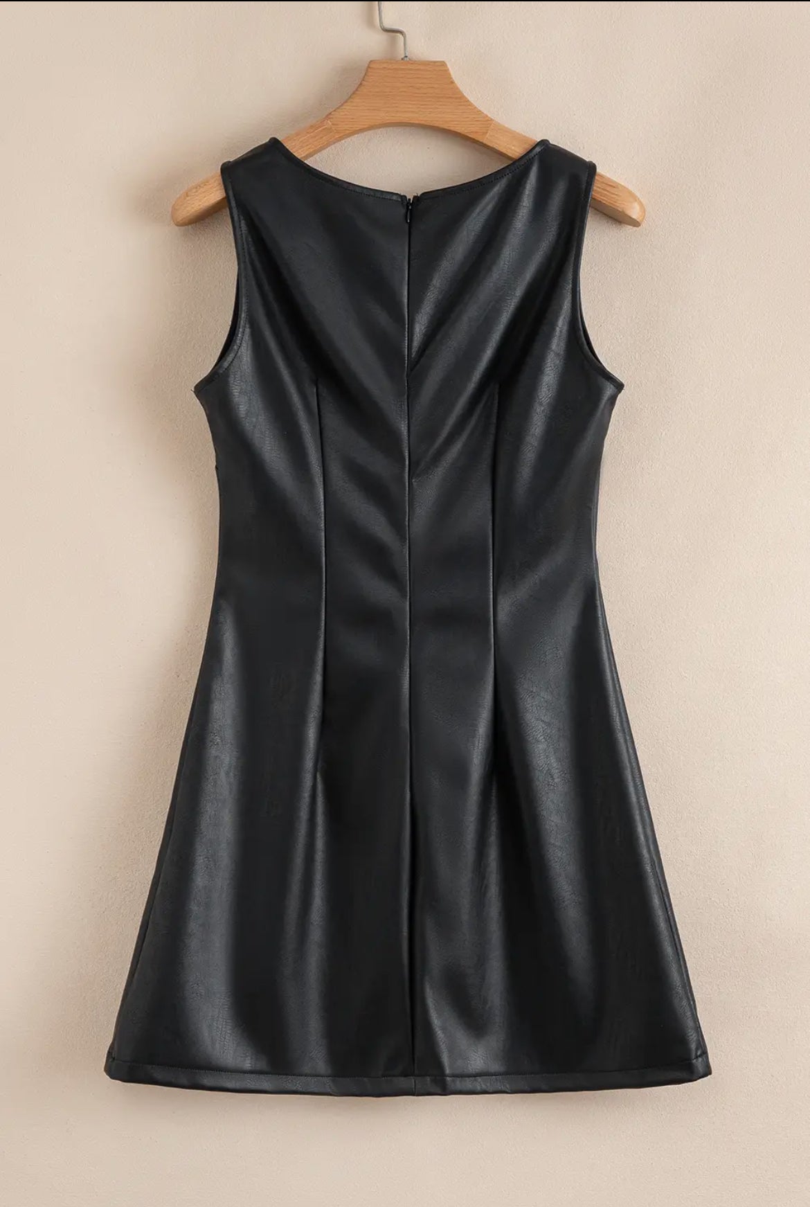 Vegan Leather Mini Dress