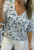 Camo V-Neck Pocket Tee