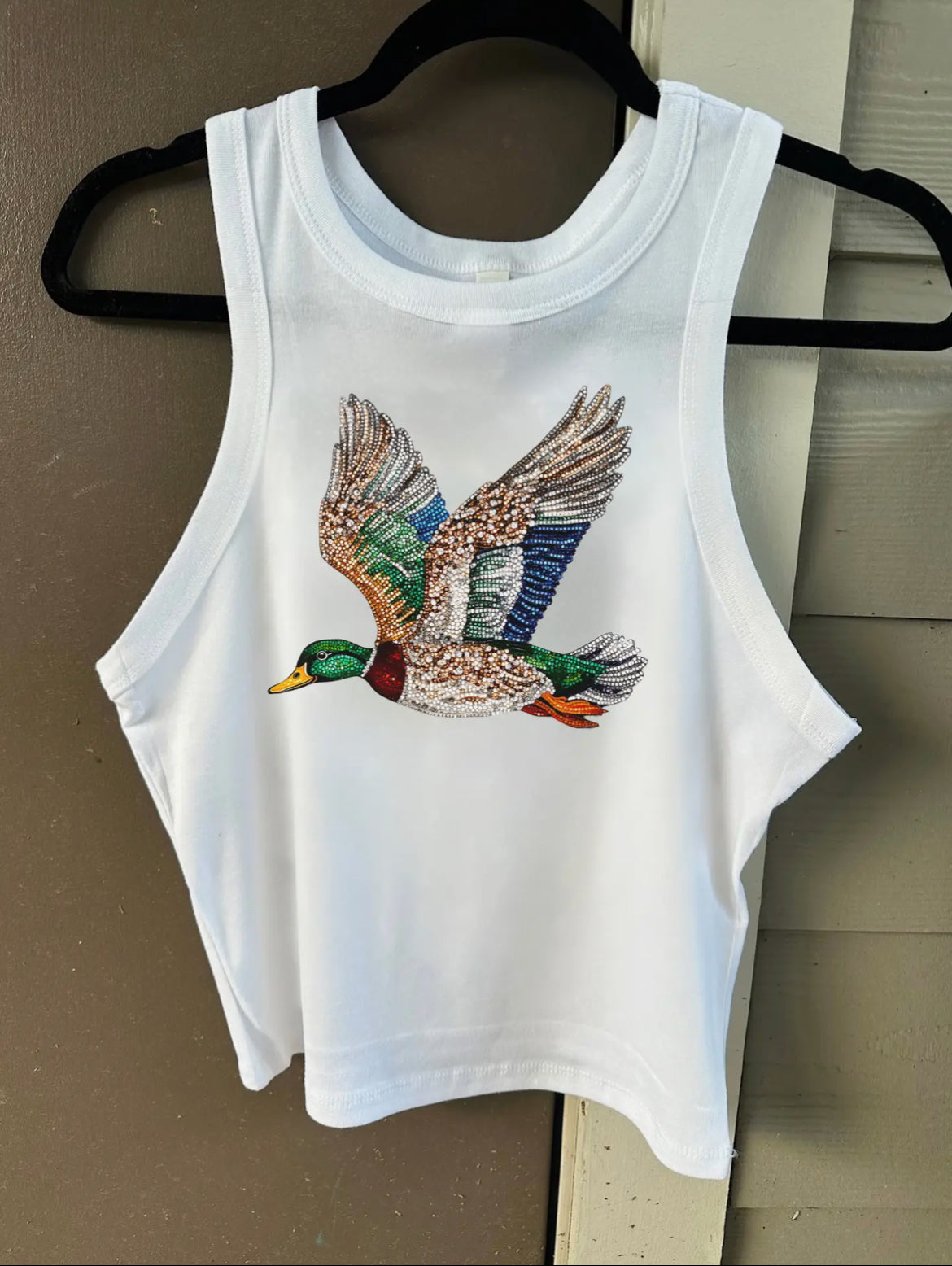 Rhinestone Cropped Tank